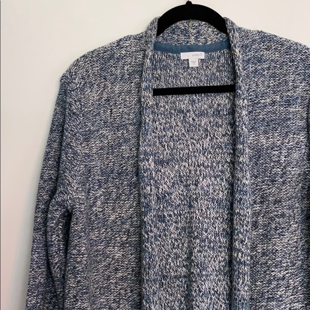J.Jill Pure Jill cotton pocket cardigan sweater